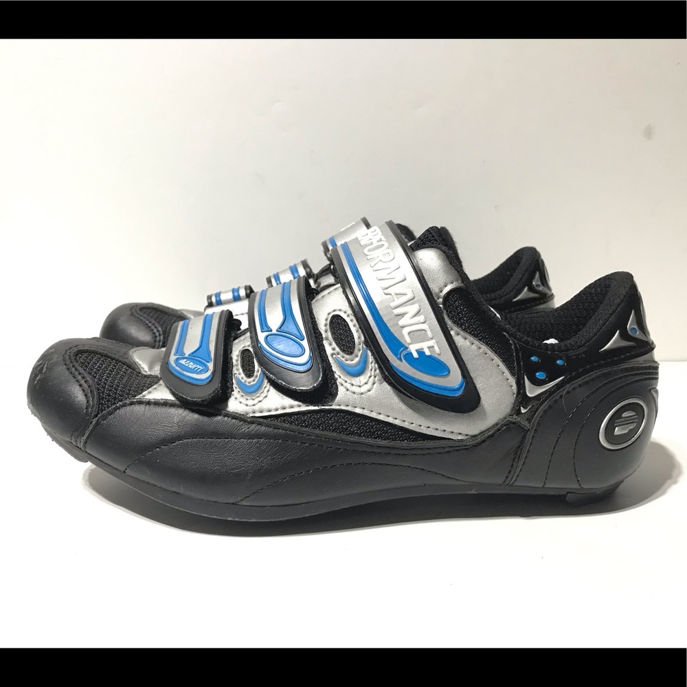 Performance Bicycle Azzuri Road Bike Cycling Shoes 3 Strap 8 8.5